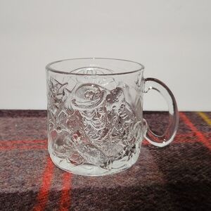 1995 Mcdonald's Bat Man Forever 3-D Joker Glass Mug.